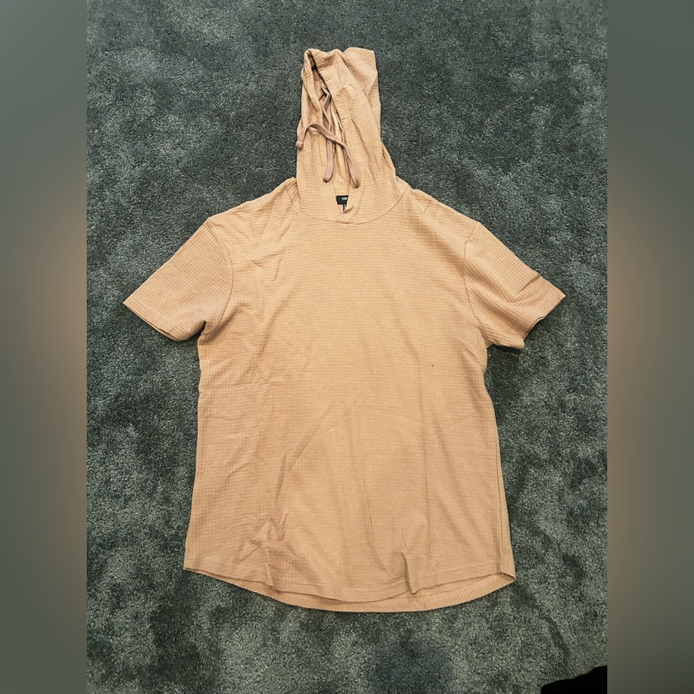 Forever 21 Men's salmon Short Sleeve Hoodie